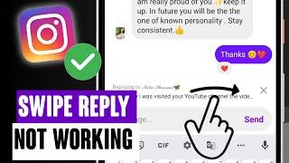 Instagram Swipe Reply NOT WORKING!!! | HOW TO FIX Swipe Reply Not Showing/Missing on INSTAGRAM