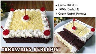 RESEP BROWNIES BERLAPIS SUPER LEMBUT  || Cocok Untuk Pemula_(100% Berhasil) Simpel& Mudah buatnya