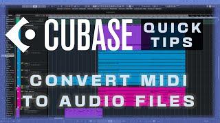 How To Convert an Instrument or MIDI track in Cubase to Audio (WAV)