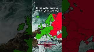 Is tap water safe to drink in your country #shorts #mapper #map #mapping #europe #country #water