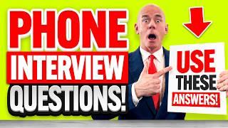 PHONE INTERVIEW QUESTIONS & ANSWERS! (How to PREPARE for a TELEPHONE INTERVIEW!) INTERVIEW TIPS!