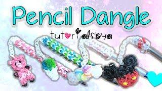 NEW Pen / Pencil Dangle Topper Rainbow Loom Charm Tutorial | How To