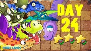 Plants vs Zombies 2 China - Jurassic Marsh Day 24 [All Dinosaurs]《植物大战僵尸2》- 恐龙危机 24天