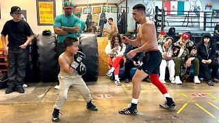 TEOFIMO LOPEZ GIVES FUTURE CHAMPION A BOXING LESSON IN FOOT WORK & ANGLES - JESSE "THE SHOWTIME"