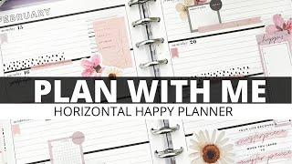 PLAN WITH ME | HORIZONTAL HAPPY PLANNER | Trust The Process & Pressed Florals