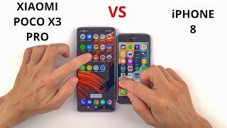 Xiaomi Poco X3 Pro vs iPhone 8 | SPEED TEST
