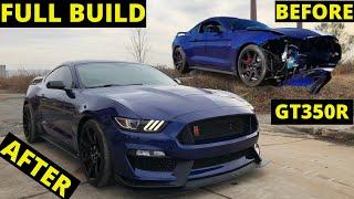 Rebuilding Wrecked 2016 Mustang Gt350r Rebuild in 10 Mins like THROTl