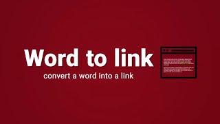 Word to Link | How to link words | Hyperlink | Mont Digital