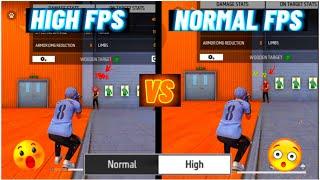 NORMAL FPS VS HIGH FPS  || FREE FIRE GAMEPLAY DIFFERENCE 