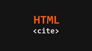 cite Tag HTML
