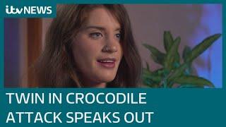 British woman describes how she repeatedly punched crocodile in Mexico to save twins life | ITV News