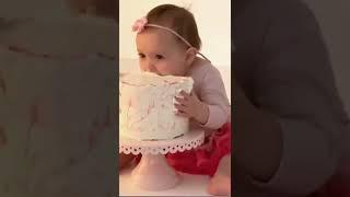 cute baby eating cake  #tag your #baby #shorts #Instagram #reels subscribe my channel