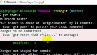 How to view files in staging area in git