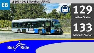 TransLink CMBC 2018 NovaBus LFS HEV - 18367 | 129 Holdom Station / 133 Edmonds Station