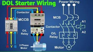Power Wiring Connection of DOL Starter With 3d Animation || DOL Starter Single Line Diagram