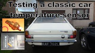 Test a temperature sensor for a classic car.