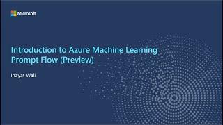 Introduction to Azure Machine Learning Prompt Flow