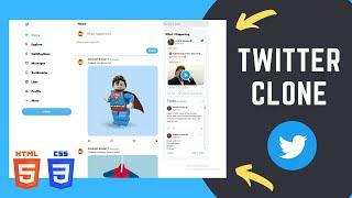 How to Build Twitter Clone using HTML and CSS - Beginners Tutorial