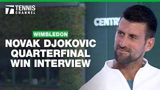 Novak Djokovic on Torn Meniscus and Withdrawing from French Open | 2024 Wimbledon Quarterfinal