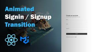 React Animated Signin Signup | React Login Register Page