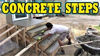 How to form & pour Concrete Steps with a Pier Foundation. D.I.Y.