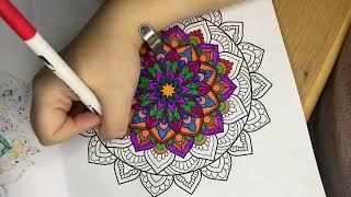 Colour me Happy - Mandala Episode 45 #mindfulness #wellness #happy #colouring