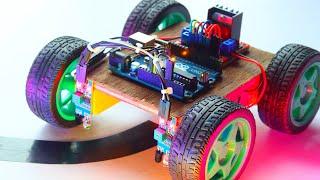 How to Make DIY Arduino Line Follower Robot Car with Arduino UNO, L298N Motor Driver, IR Sensor