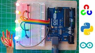 How to Control LEDs with Hand Gestures Using Mediapipe, OpenCV, and Arduino