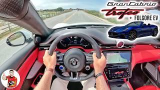 Comparison // 2025 Maserati GranCabrio Trofeo + Folgore EV First Drive (POV)