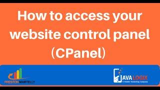 How to access your website control panel (cpanel)