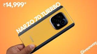 Realme Narzo 70 Turbo Unboxing & First Look  Giveaway - 90FPS GAMING KILLER @ ₹14,999*!