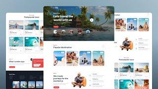 Create A Responsive Travel and Tour Website Using HTML CSS JavaScript - Easy Tutorial