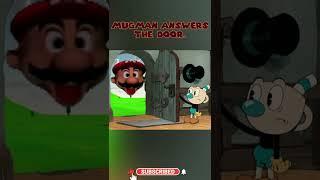 Mugman Answers the Door #shorts #smg4 #cuphead #thecupheadshow #cupheadmeme #smg4mario #memes #funny