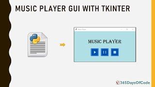 Music Player GUI with Tkinter - Python | Complete Project | python-vlc