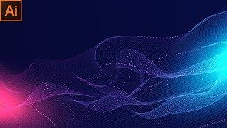 Abstract Technology Background Design | Wavy Line Design | Blend Vector Art in Adobe Illustrator CC