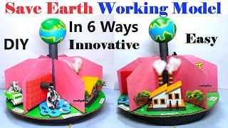 save earth working model -ocean acidification - stop pollution - save water | craftpiller