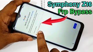 Symphony Z16 Frp Bypass | Symphony Z16 Google Account Unlock | Android 10 Pie Without PC |