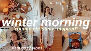 6AM COZY WINTER MORNING ROUTINE 2024  cozy, relaxing & aesthetic *getting in the christmas spirit*