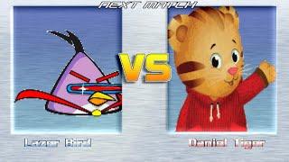 M.U.G.E.N BATTLES | Lazer Bird vs Daniel Tiger | Angry Birds vs Daniel Tiger's Neighborhood