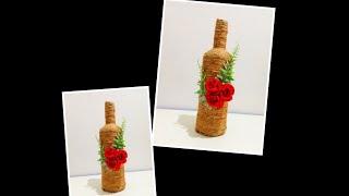 Bottle craft Decorations | Bottle art decor | Flower Pot | Decorative art | plastic bottle