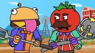 Tomato & Burger Explore Frenzy Farm (Fortnite Animation Compilation)