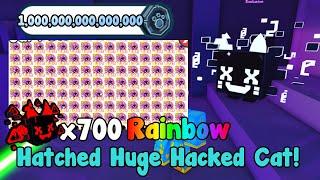 I Hatched Huge Hacked Cat! Spent 1 Quadrillion Tech coins! - Pet Simulator X Roblox