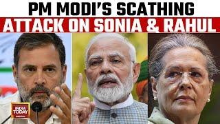 PM Modi's Big Attack On Sonia And Rahul Gandhi Over Rajya Sabha Shift | India Today News