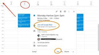 How to Accept Your Meet Invite Through Your Student Google Calendar