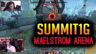 Watching Summit1g trying out Vet Maelstrom Arena on his Stamina Nightblade - Elder Scrolls Online