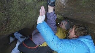 Shauna Coxsey tries crack climbing with Pete Whittaker