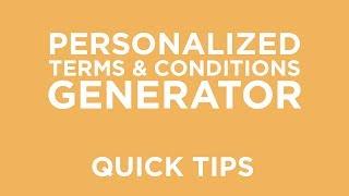 Personalized Terms and Conditions Generator