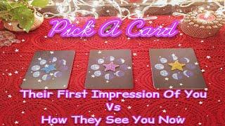 THEIR FIRST IMPRESSION OF YOU Vs HOW THEY SEE YOU NOW//Pick a Card\\In-Depth Love Tarot Reading