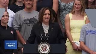 Vice President Kamala Harris Gives Remarks at Campaign Headquarters After Being Endorsed by Biden