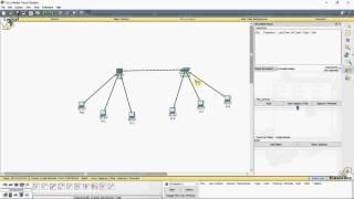 CISCO Packet Tracer - Simulation sending a simple PDU in a hub and switch network